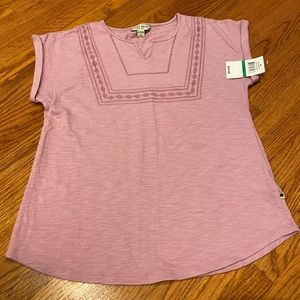 NWT Lucky Brand Embroidered Tee